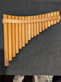 Professional Panflute Flauta de Pan 18 Beveled Pipes in G tubos biselados