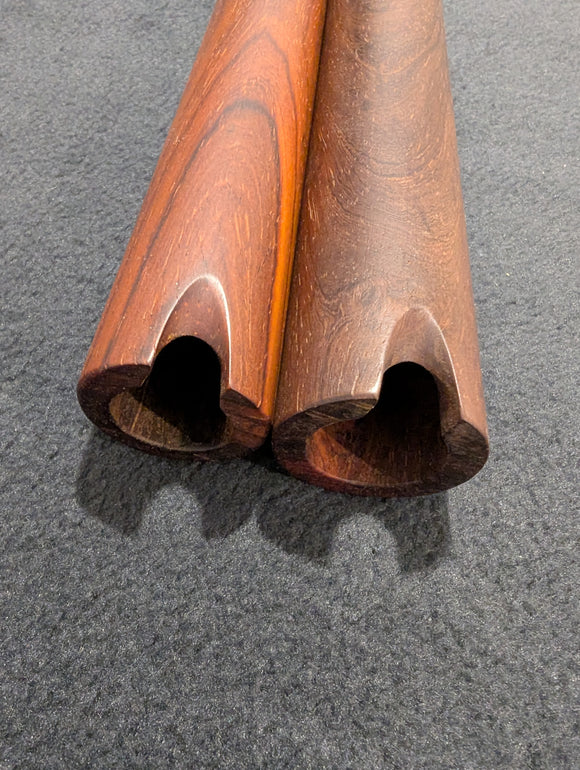 Luxury Cocobolo or African Mahogany Quena in F